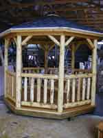 10X10 Log Hillside Gazebo